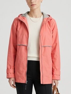 Charles River Coral Pink Rain Jacket Kids Large 14/16 Fits Women XSP